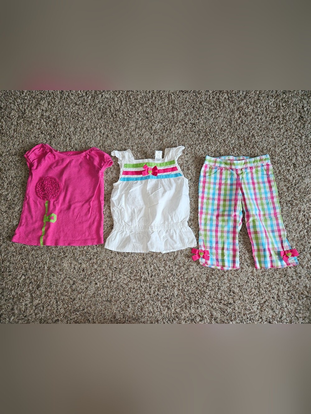 Gymboree Ice Cream Sweetie Plaid Capri Set - 4T